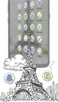 Sketch Eiffel Tower Theme スクリーンショット 2