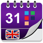 UK Calendar App with Holidays icône