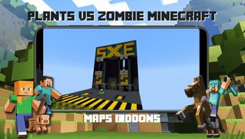 Plants vs Zombie Minecraft โปสเตอร์