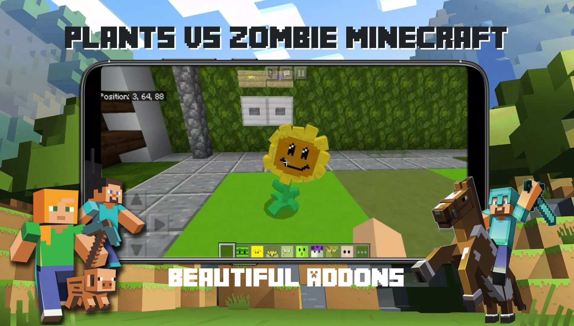 🧟 Plants vs Zombies game mod for Minecraft APK for Android Download