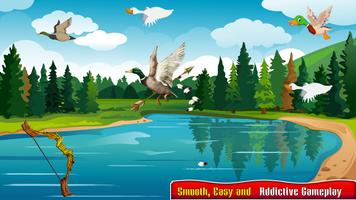 Real Duck Archery 2D Bird Hunting Shooting Game پوسٹر