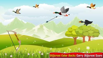 برنامه‌نما Real Duck Archery 2D Bird Hunting Shooting Game عکس از صفحه