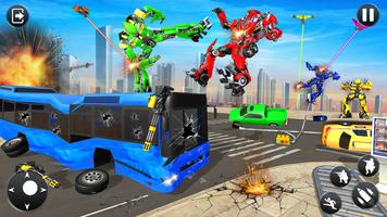 Super Robot Bus Transform Moto Robot Games اسکرین شاٹ 3