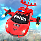Flying Car Police Robot Transforming War ไอคอน