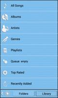 Poweramp Skin Blue Sky Minimal تصوير الشاشة 3