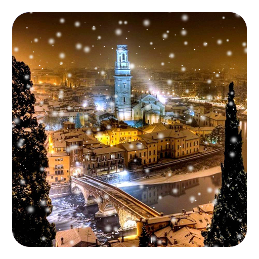 Snow Night City Live Wallpaper