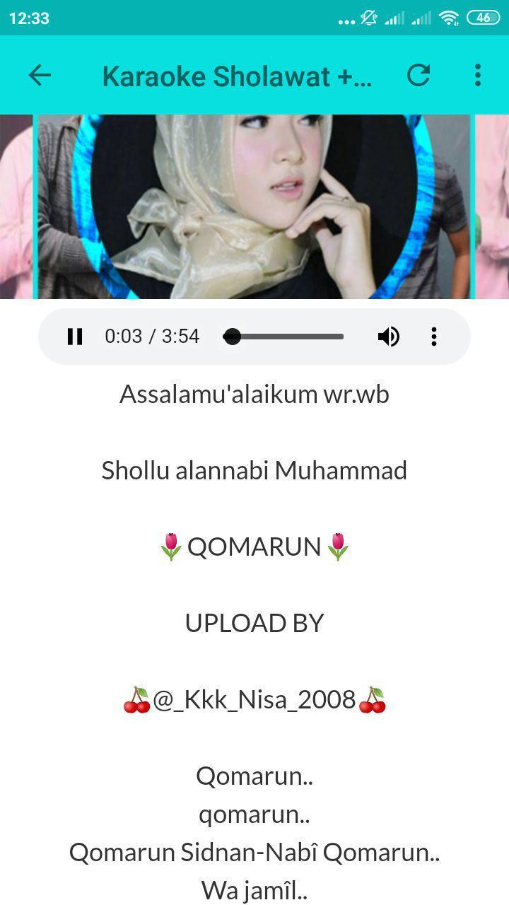 Karaoke Sholawat Nissa Sabyan Offline Lirik For Android Apk