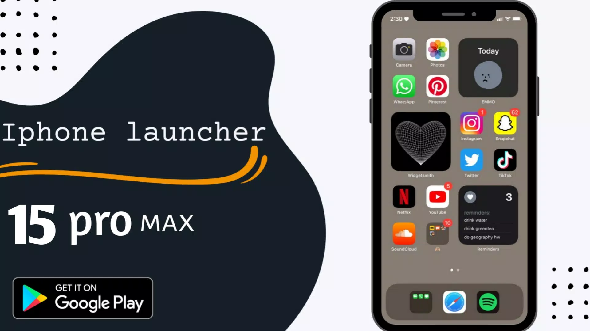 Iphone 15 pro max launcher APK