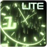 Neon Matrix Rain Clock icon