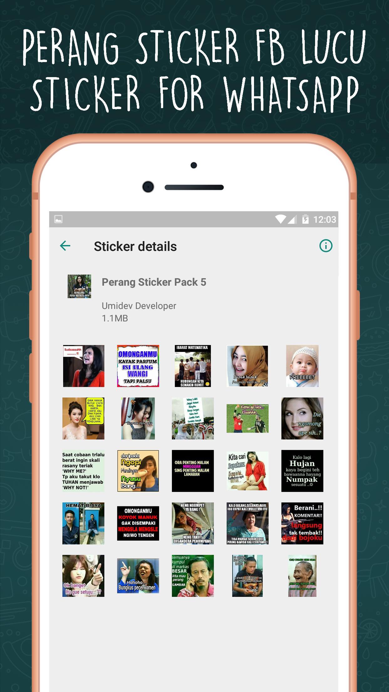Perang Sticker Lucu Ngakak Fb For Wastickerapps For Android Apk