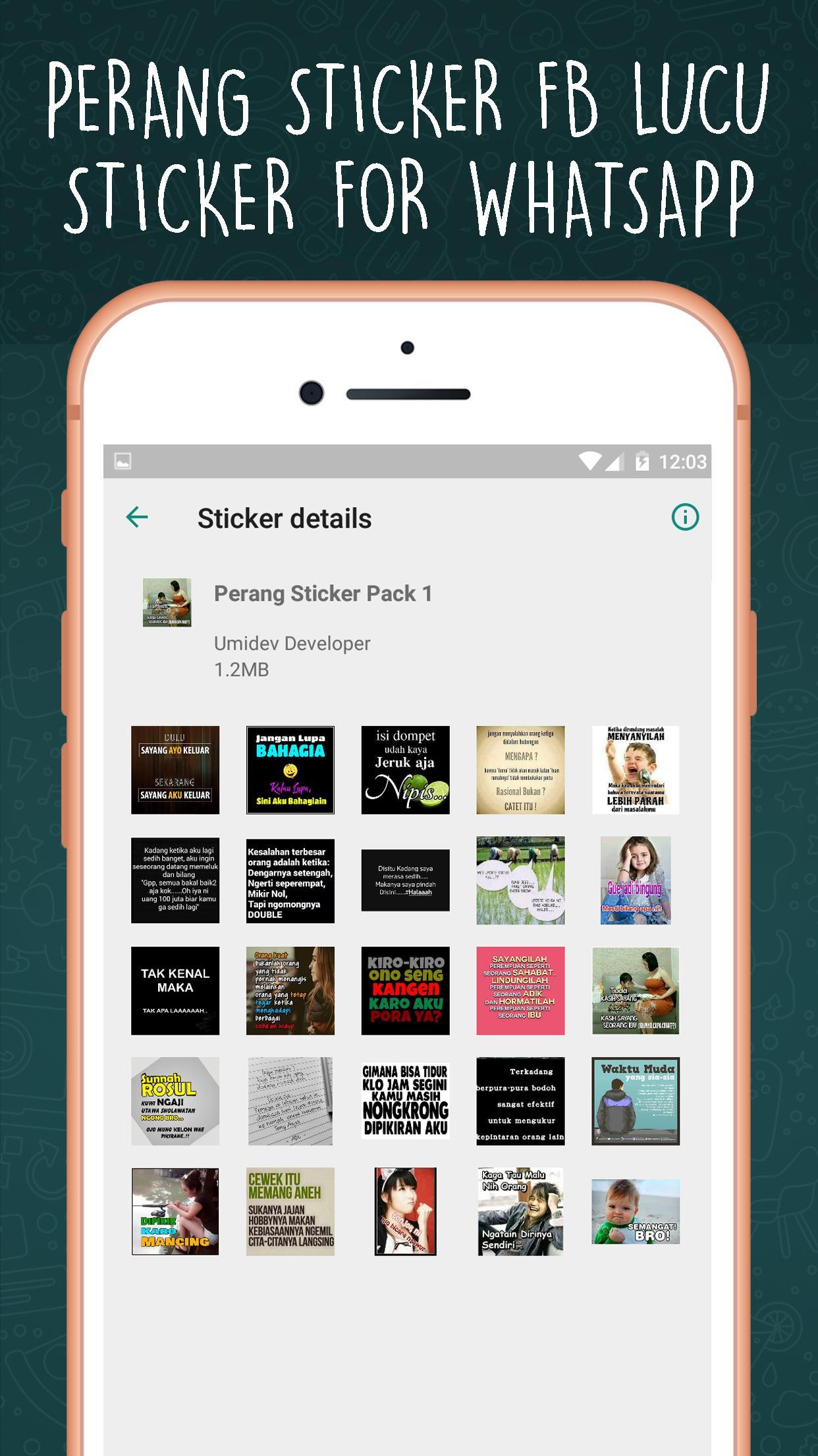 Perang Sticker Lucu Ngakak Fb For Wastickerapps For Android Apk