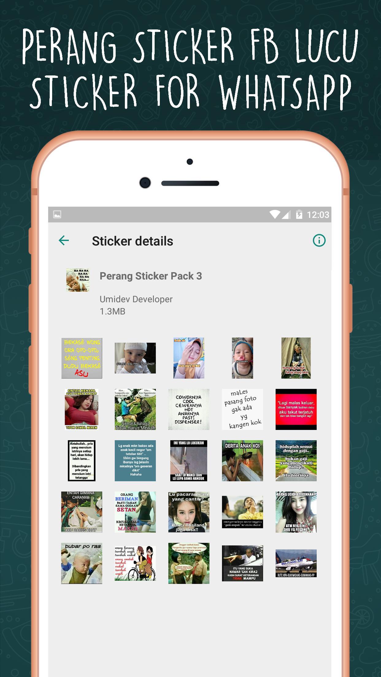 Perang Sticker Lucu Ngakak Fb For Wastickerapps For Android Apk