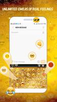 Gold Keyboard: Golden Keyboard Theme plakat