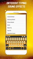 Gold Keyboard: Golden Keyboard Theme capture d'écran 3