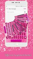 Pink Glitters Keyboard اسکرین شاٹ 1