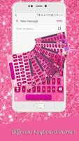 Rosa Glitters Keyboard 2018 imagem de tela 1