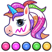 ”Unicorn Coloring Glitter Color