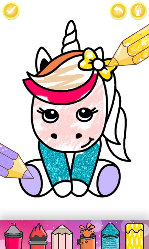 Download Glitter Unicorn Coloring Book Rainbow Drawing For Android Apk Download