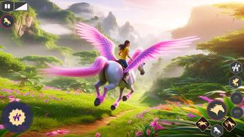 Unicorn Flying Horse Simulator الملصق