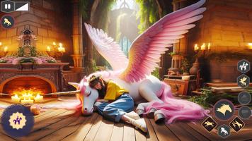 Unicorn Flying Horse Simulator تصوير الشاشة 1
