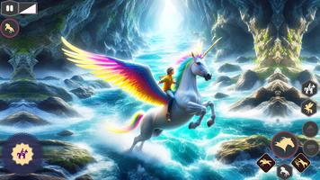 Unicorn Flying Horse Simulator تصوير الشاشة 2