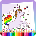 Application de jeu de livre de coloriage Licorne icône