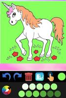 Aplicação de jogo de livro de colorir Unicorn imagem de tela 2