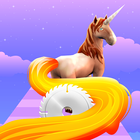 آیکون‌ Unicorn Ponytail : Hair Challe