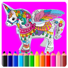 Unicorn Coloring, Coloring Pages for Girls. icône
