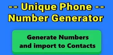 Unique Phone Number Generator