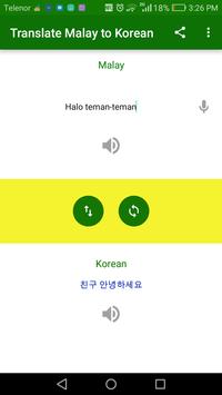 Voice korea translate to malay Text to