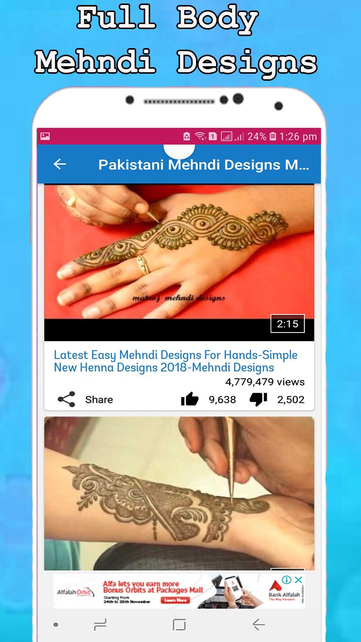 Full Body Mehndi Design Videos Latest 2020 For Android Apk Download