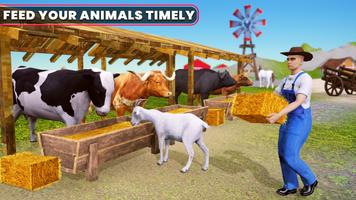 Sim de villageois ferme animal Affiche