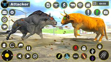 Scary Wild Cow Rampage Game 截圖 1