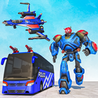 US Police Bus Transmute Robot  icon