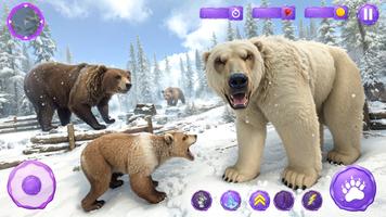 Arctic Polar Bear Family Sim الملصق