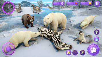 Arctic Polar Bear Family Sim تصوير الشاشة 2