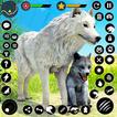 虚拟北极狼家庭模拟器：动物游戏