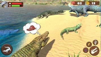 Wild Crocodile Family Sim Game Affiche
