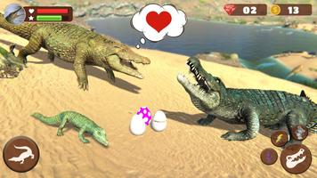 Wild Crocodile Family Sim Game स्क्रीनशॉट 1