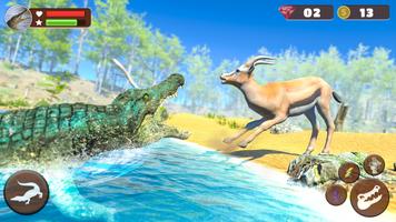 Wild Crocodile Family Sim Game स्क्रीनशॉट 2