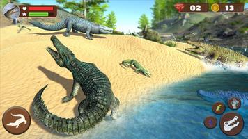 Wild Crocodile Family Sim Game capture d'écran 3