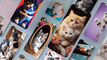 Poster Sfondo di gatti carini