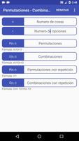 Permutaciones - Combinaciones Poster