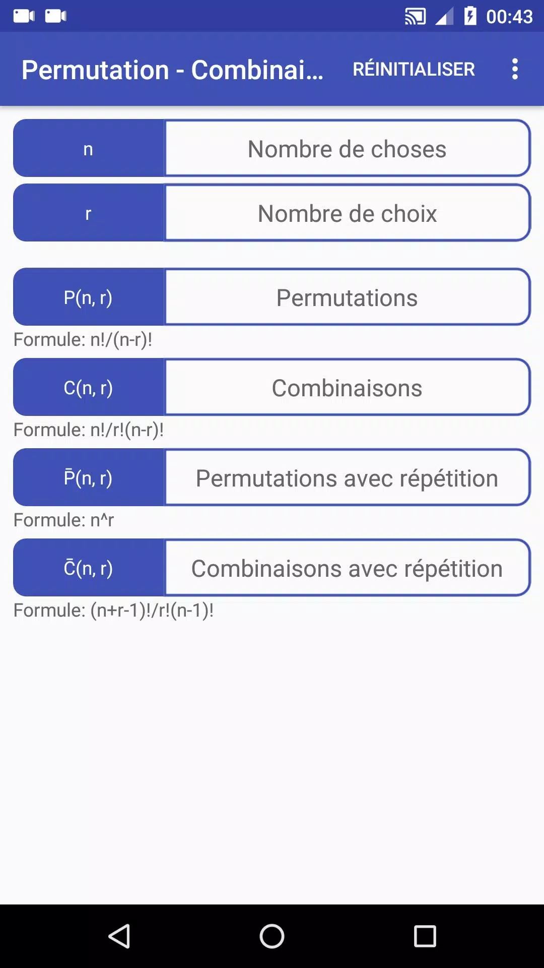 Permutation - Combinaison APK pour Android Télécharger