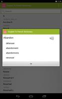 English To French Dictionary capture d'écran 1