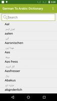 German To Arabic Dictionary plakat