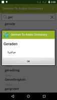 German To Arabic Dictionary capture d'écran 2
