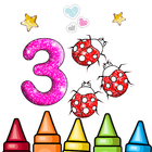 Glitter Number Coloring and Drawing Book icône