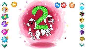 Glitter Number Coloring and Drawing Book تصوير الشاشة 1